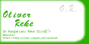 oliver reke business card